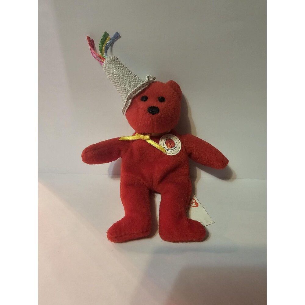 Vintage Collectible TY Beanie Baby Red McDonalds Bear Toy 2004 Nostalgic Classic